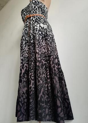 👑трендовий сарафан відкриті плечі з леопардовим принтом 👑 ярусну сукню з градієнтом5 фото