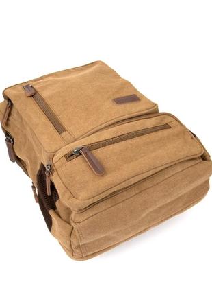 Рюкзак дорожный текстильный песочный5 фото