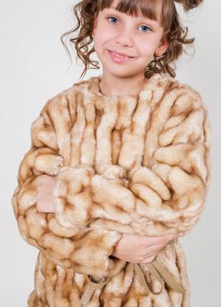 Стильная детская куртка для девочки silvian heach италия mdji6187pl бежевый ӏ верхняя одежда для девочек