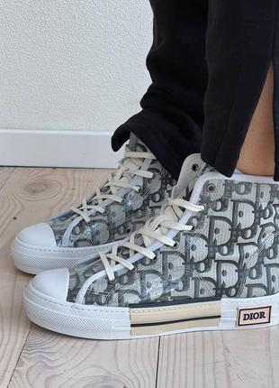 Кеди у стилі dior b23 high grey