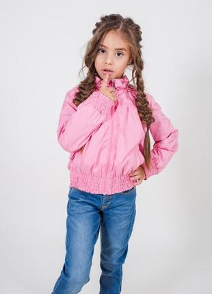 Стильна дитяча вітрівка для дівчинки brums італія 141bgaa005 рожевий верхня одяг для дівчаток 98, весняно-літній.топ!3 фото
