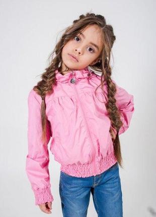 Стильна дитяча вітрівка для дівчинки brums італія 141bgaa005 рожевий верхня одяг для дівчаток 98, весняно-літній.топ!4 фото
