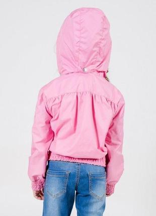Стильна дитяча вітрівка для дівчинки brums італія 141bgaa005 рожевий верхня одяг для дівчаток 98, весняно-літній.топ!7 фото