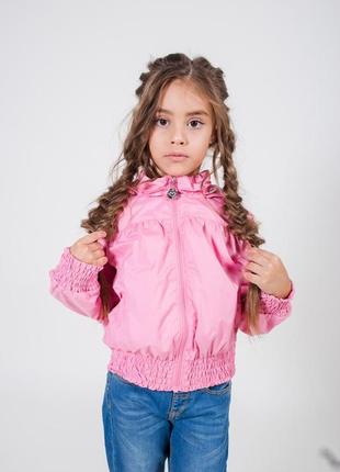Стильна дитяча вітрівка для дівчинки brums італія 141bgaa005 рожевий верхня одяг для дівчаток 98, весняно-літній.топ!2 фото