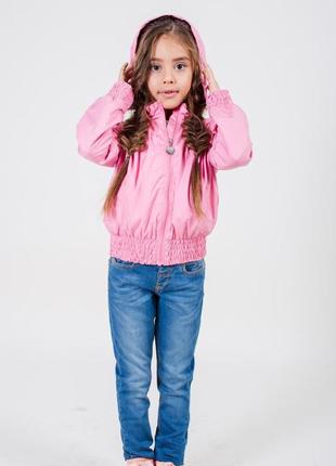 Стильна дитяча вітрівка для дівчинки brums італія 141bgaa005 рожевий верхня одяг для дівчаток 98, весняно-літній.топ!6 фото