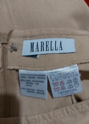 Юбка миди из смесового льна marella, max mara9 фото