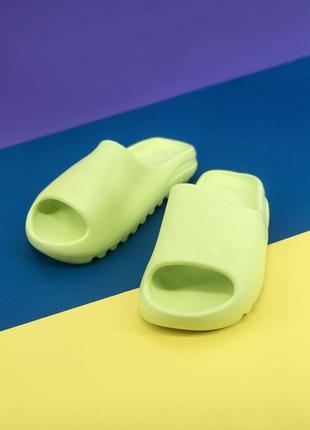 Шлепанцы мужские adidas yeezy slide lime5 фото