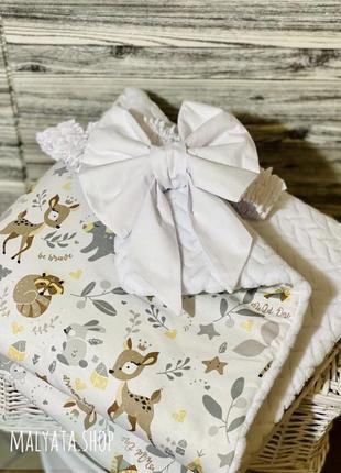 Конверт-одеялко на выписку с роддома, конверт для младенцев, одеялко для малыша9 фото