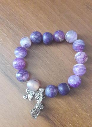 Браслет  для молодых мамочек ,из натурального аметиста