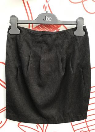 Школьная юбка для девочки со собранными складками pinetti италия 98394 черный 158| 65%хлопок|35%полиэстер.топ!