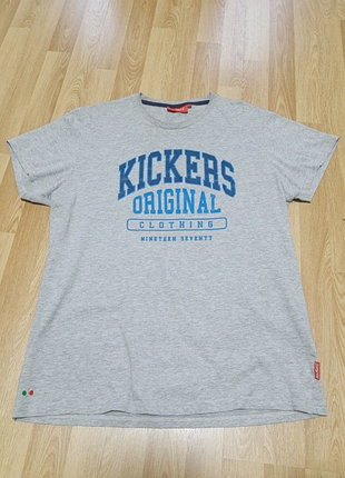 Kickers светло серая футболка