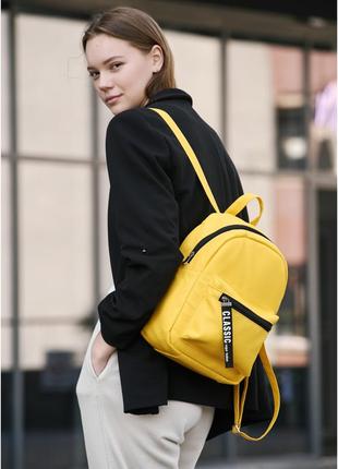 Рюкзак женский желтый2 фото