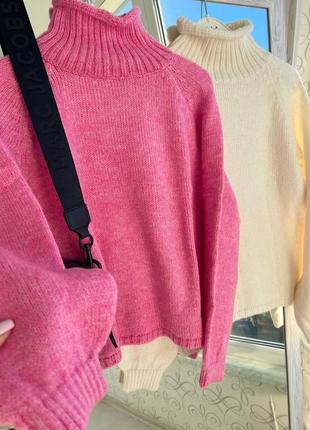 Тёплый вязанные свитер с горлом /предоплата 💶1 фото