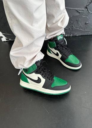 Женские кроссовки nike air jordan retro 1  « pine green » топ качества 🔝🔥