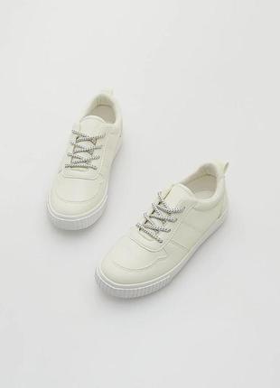 38 /39 размер новые фирменные кеды базовые белые унисекс reserved оригинал