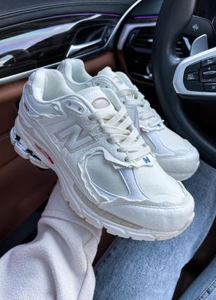 Кросівки нью беланс крем, new balance 2002r cream white (36рр - 45рр). кроссовки нью баланс светлые