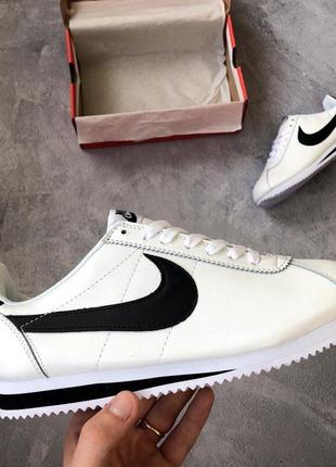 Кросівки nike cortez жіночі шкіряні найк кортез женские белые кожаные кроссовки3 фото