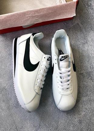 Кросівки nike cortez жіночі шкіряні найк кортез женские белые кожаные кроссовки1 фото