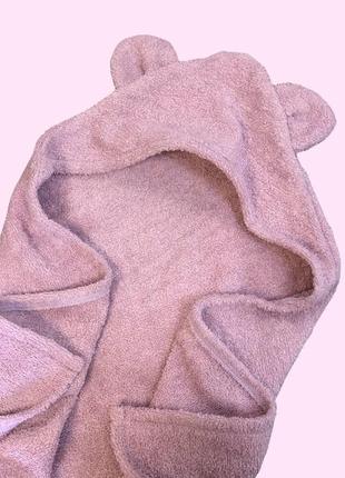 Махровое полотенце, 100% хлопок, цвета лиловый и капучино, махра