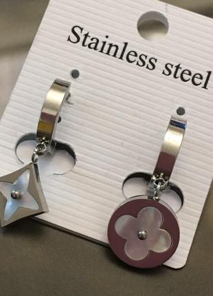 Серьги из медицинского золота stainless steel, xuping позолоченные