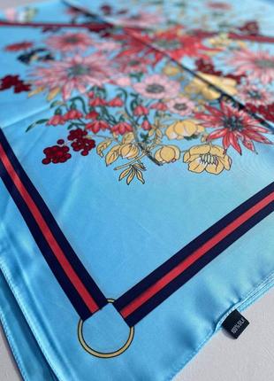 Велика весняна шовкова хустка /платок 🍀6 фото