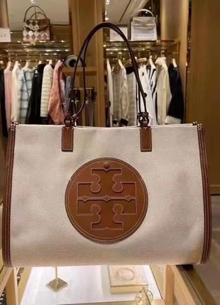 Tory burch ella canvas tote сумка