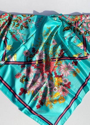 Ніжна весняна шовкова хустка /платок 🍀1 фото