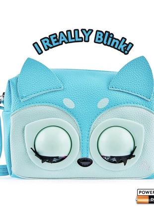 Сумочка purse pets blue foxy голубая интерактивная сумочка6 фото