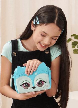 Сумочка purse pets blue foxy голубая интерактивная сумочка9 фото