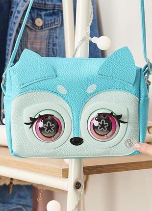 Сумочка purse pets blue foxy голубая интерактивная сумочка8 фото