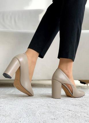 ❤️ шикарные кожаные туфли лодочки на каблуке