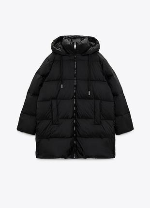 Пуфер пуховик від зари s  , zara 46 , 48р оверсайз