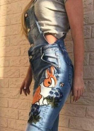 Комбинезон женский джинсовый1 фото