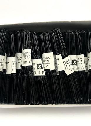 Шпильки для волос металлические 7 см черные4 фото