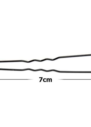 Шпильки для волос металлические 7 см черные2 фото