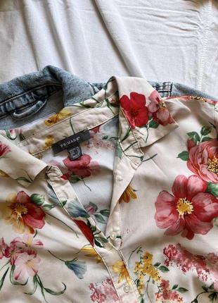 Красивая блуза рубашка в цветочный принт от primark5 фото