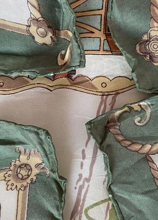 Ponsa шелковый платок шов роуль как hermes винтаж5 фото