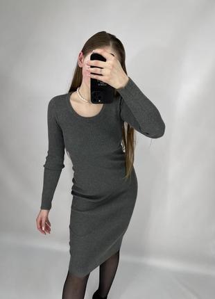Платье серого цвета2 фото