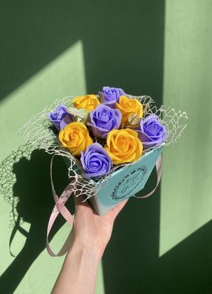 Букет з мильних троянд, квіти з мила, подарунок, цветы из мыла, цветы из мыла, мыльные розы, оригинальный подарок3 фото