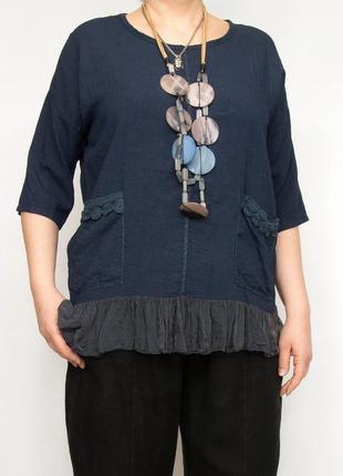 Блуза бохо, бавовна, шовк, італія.