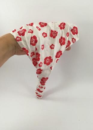 Повязка на голову bandana 1507 в цветочек белая