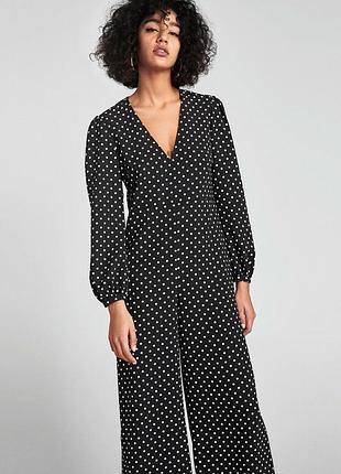 Комбінезон у горох (джампсьют) з кюлотами zara