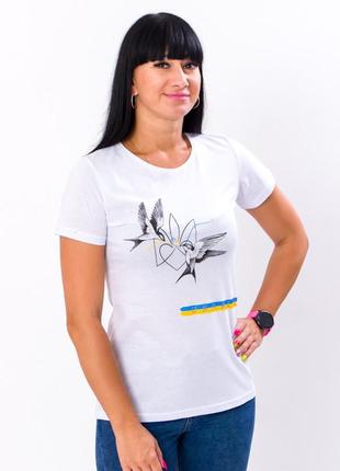 Патриотическая футболка птичка украинская, птички сердечко76aine