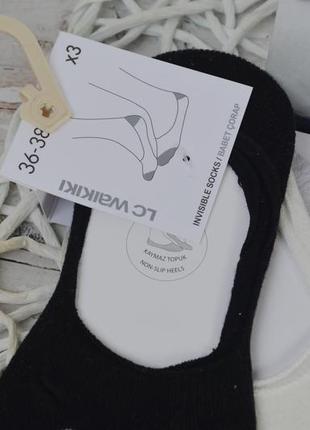 36-38/39-40 р нові фірмові шкарпетки жіночі з візерунком слідочки 3 пари lc waikiki вайкікі носки8 фото