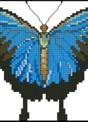 Набор для вышивки крестиком. размер: 14*10 см синяя бабочка