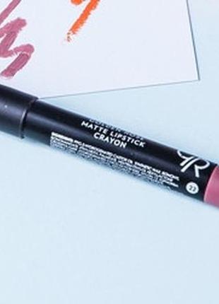 Матовая помада-карандаш matte lipstick crayon golden rose 22