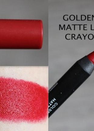 Матовая помада-карандаш matte lipstick crayon golden rose 09