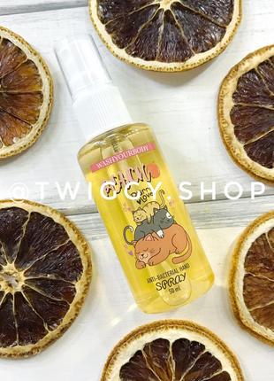 Санитайзер спрей антисептик для рук peach washyourbody