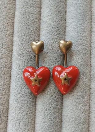 Женские серьги сердца