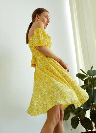 Ніжна шифонова сукня в квіти3 фото